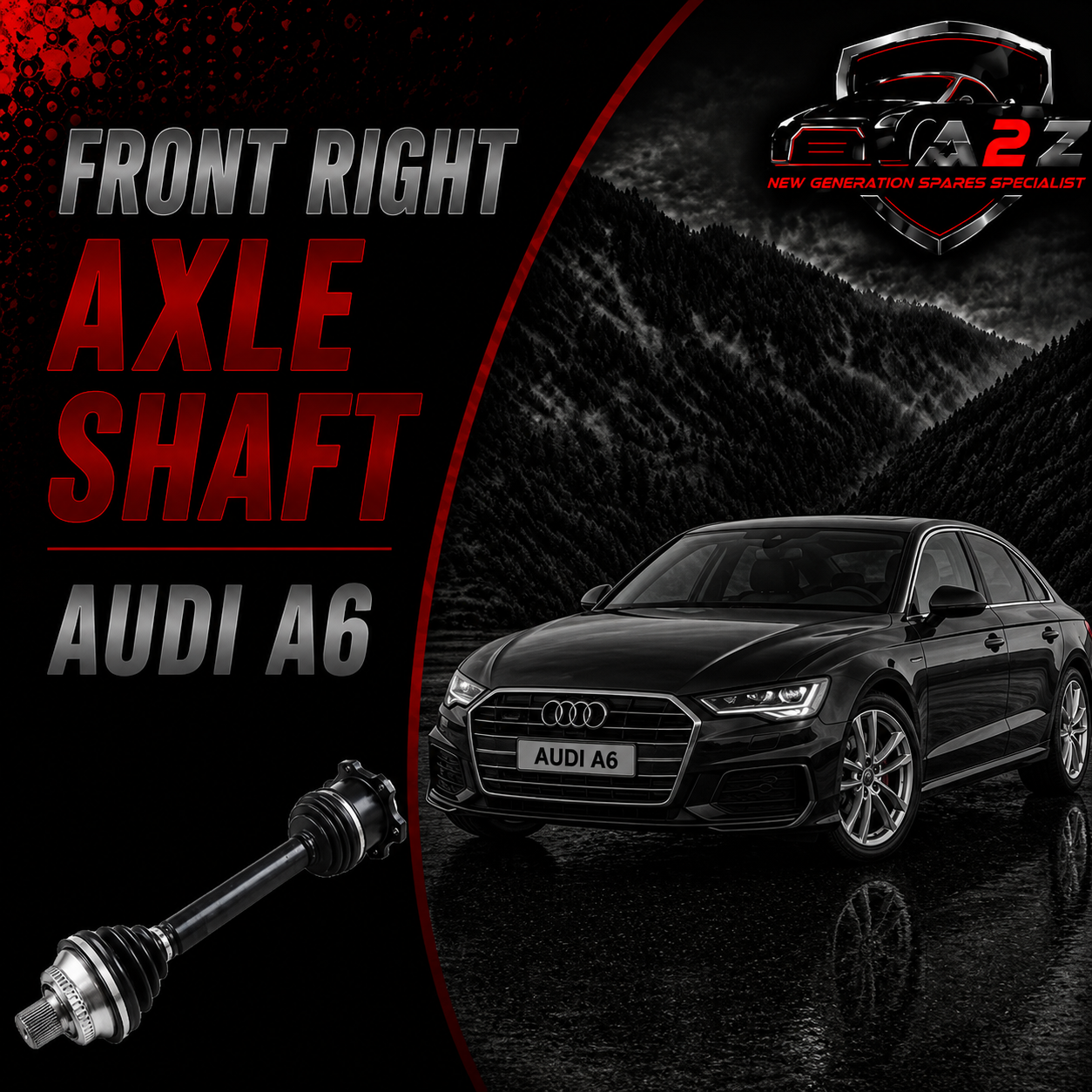 Front Right Axle Shaft 4B0407272F Compatible With AUDI A6