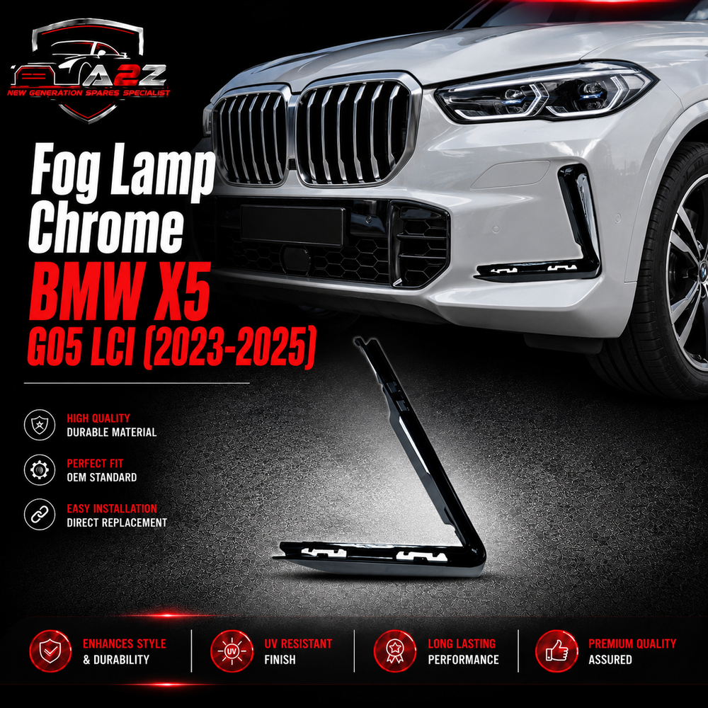 Fog Lamp Chrome Left 51115A370D3 & Right 51115A370D4 Compatible With BMW X5 G05 LCI (2023-2025) Tag No.430