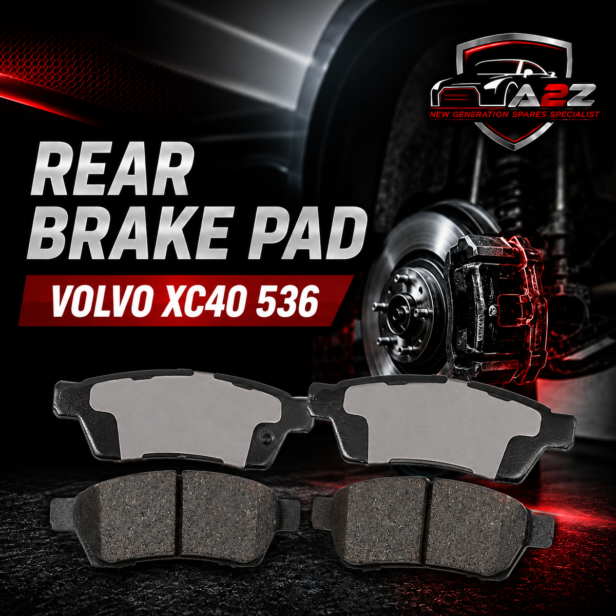 Rear Brake Pad 31687033 2051001 P86032 Compatible With VOLVO XC40 536
