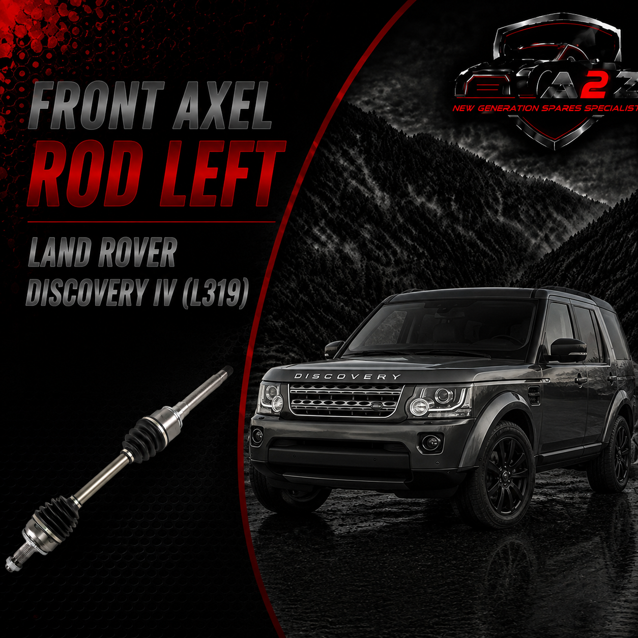 Front Axel Rod Left LR047295 Right LR047294 Compatible With LAND ROVER DISCOVERY IV (L319) | LR4 RANGE ROVER SPORT I (L320)