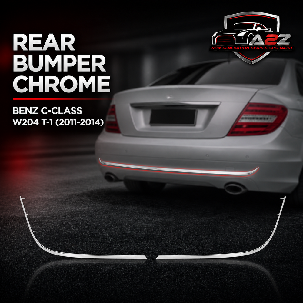 Rear Bumper Chrome Left 2048852921 & Right 2048853021 Compatible With MERCEDES BENZ C-CLASS W204 T-1 2011-2014 Tag No.122