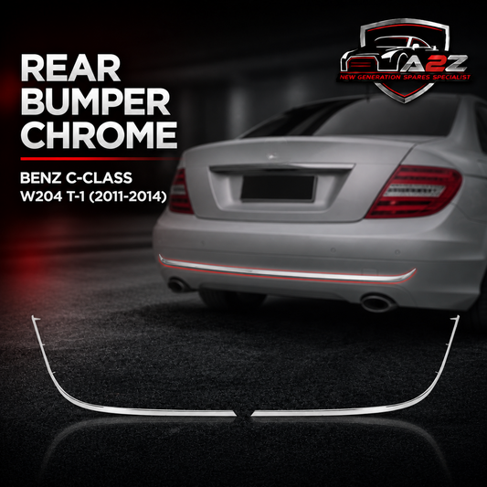 Rear Bumper Chrome Left 2048852921 & Right 2048853021 Compatible With MERCEDES BENZ C-CLASS W204 T-1 2011-2014 Tag No.122