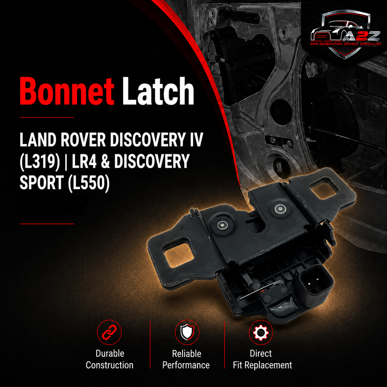 Bonnet Latch LR054331 Compatible With LAND ROVER DISCOVERY IV (L319) | LR4 & DISCOVERY SPORT (L550)