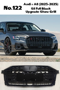 S8 Full Black Upgrade Show Grill Compatible With Audi = A8 (2023-25) Tag No.122