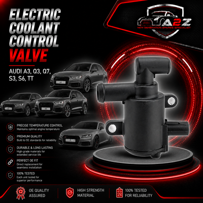 Electric Coolant Control Valve 5Q0906457K 5Q0906457A 5Q0906457B 5Q0906457H Compatible With  Audi A3 Q3 Q7 S3 S6 TT