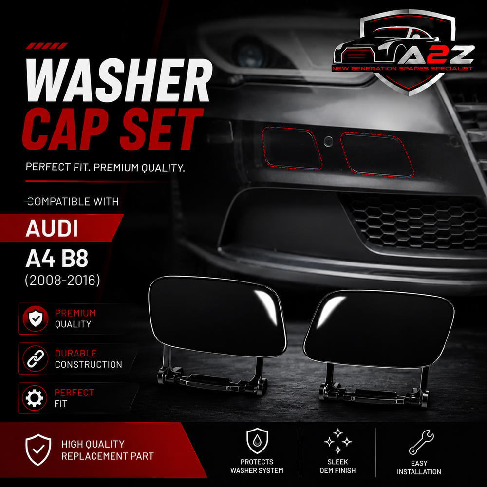 Washer Cap Set. 8K0955276 = R.H, 8K0955275 = L.H. Compatible With Audi A4 B8 (2008-2016) Tag 12
