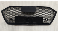 RS7 Full Black Honeycomb Show Grill Compatible With Audi = A7 (2019-24) Tag No.242