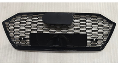 RS7 Full Black Honeycomb Show Grill Compatible With Audi = A7 (2019-24) Tag No.242
