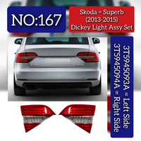 Dickey Light Assy Set Left 3T5945093A & Right 3T5945094A Compatible With Skoda Superb (2013-2015) Tag No.167