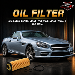 Oil Filter E207H D221 & 2711800309 & OX183/5D 2711800409 A2711800409 A2711800509 Compatible With MERCEDES-BENZ C-CLASS (W204) & E-CLASS (W212) & SLK (R172) Tag : 102