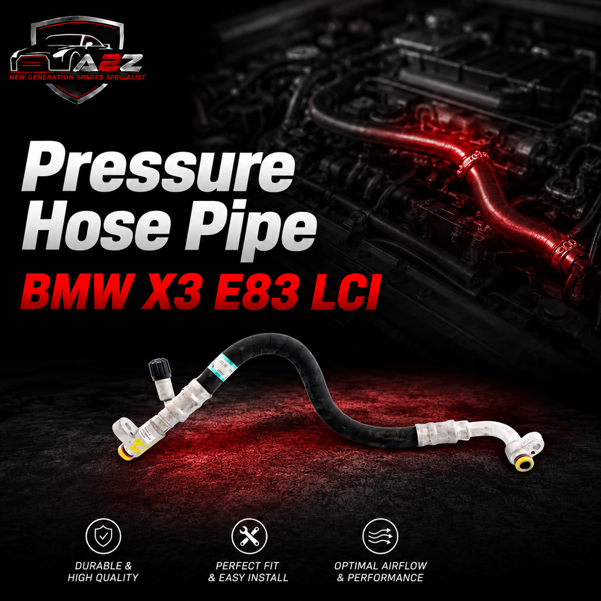 Pressure Hose Pipe 64533415556 Compatible With BMW X3 E83 LCI