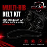 Multi Rib Belt Kit 6PK1026K1 Compatible With SKODA KODIAQ I (NS7, NV7) OCTAVIA III (5E3, NL3, NR3) (CONTINENTAL)