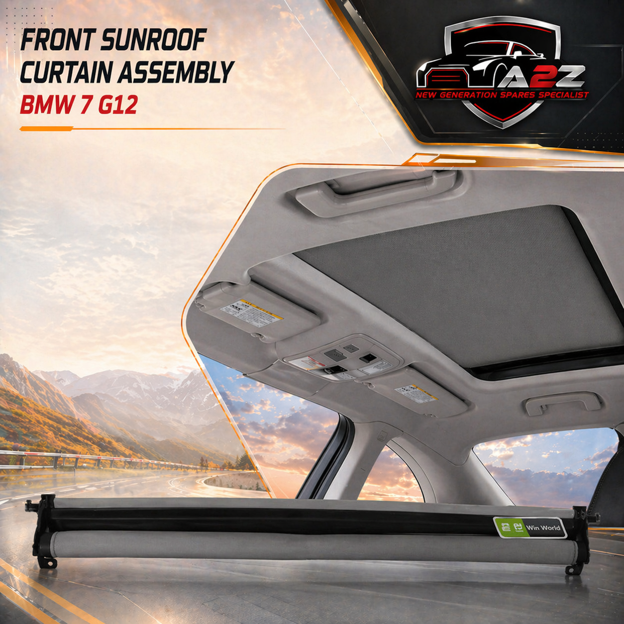 Front Sunroof Curtain Assembly Compatible With BMW 7 series G12