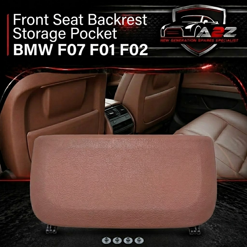 Front Seat Backrest Storage Pocket High-end Model  52107232092 Compatible With BMW 5GT/7 Series F07 F01 F02