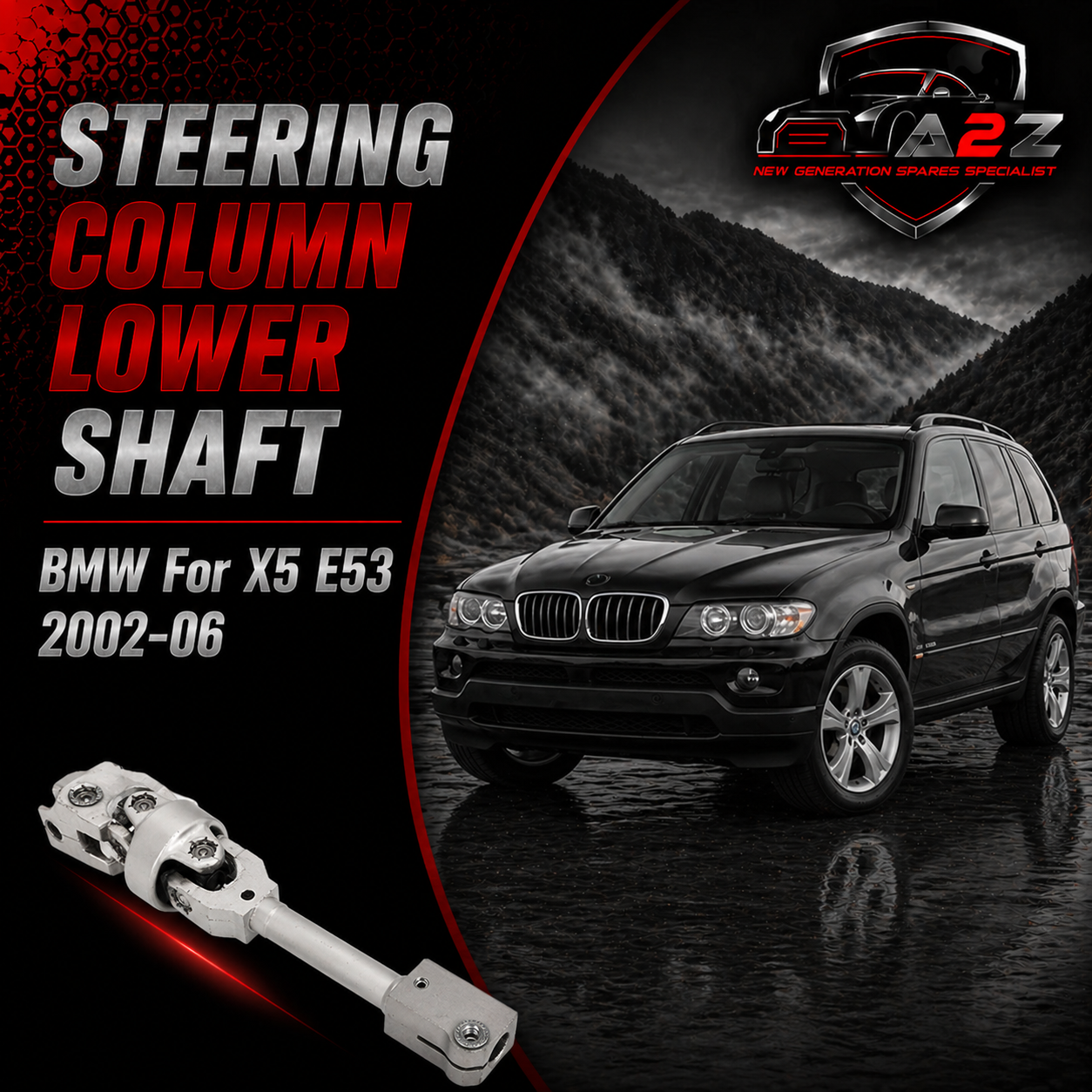 Steering Column Lower Shaft 32306758076 Compatible With BMW X5 E53