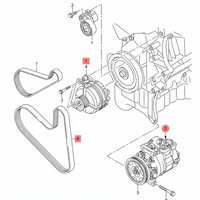 Multi Rib Belt 6PK1005 04E145933R Compatible With SKODA OCTAVIA III (5E3, NL3, NR3) (CONTINENTAL)