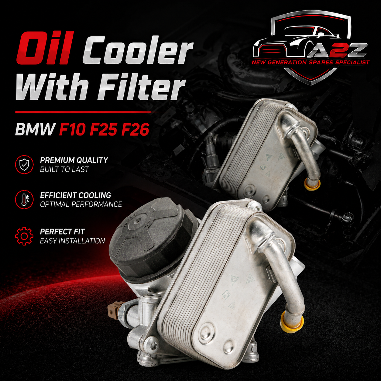 Oil Cooler With Filter 11428642289 11427548032 Compatible With BMW F10 F25 F26