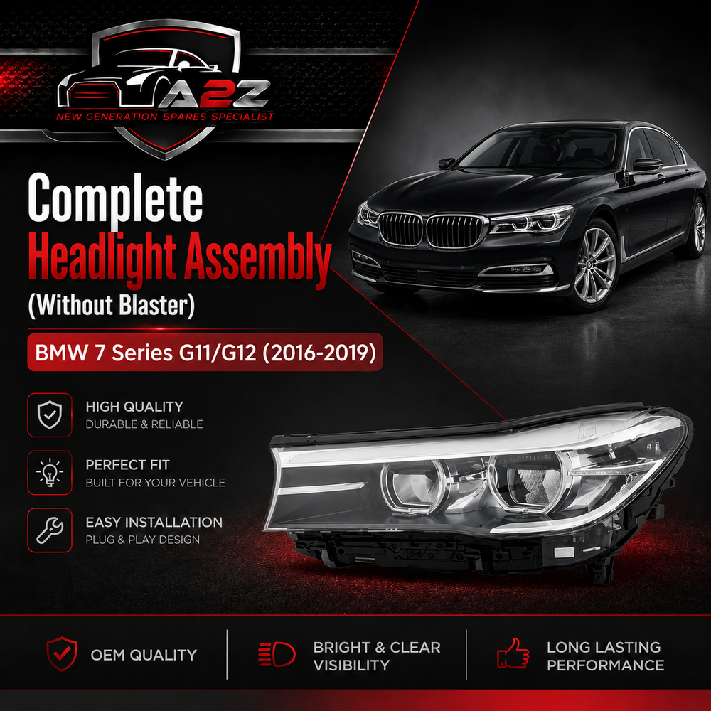 Complete Headlight Headlamp Assy Left 63117408719  & Right 63117408720 (Without Blaster) Compatible With BMW 7 Series G11/G12 (2016-2019) Tag No.79