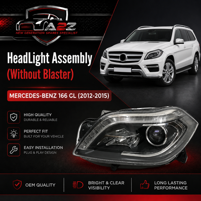Complete Headlight Headlamp Assy Left A1668203459 & Right A1668203559 (Without Blaster) Compatible With MERCEDES-BENZ 166 GL (2012-2015) Tag No.117