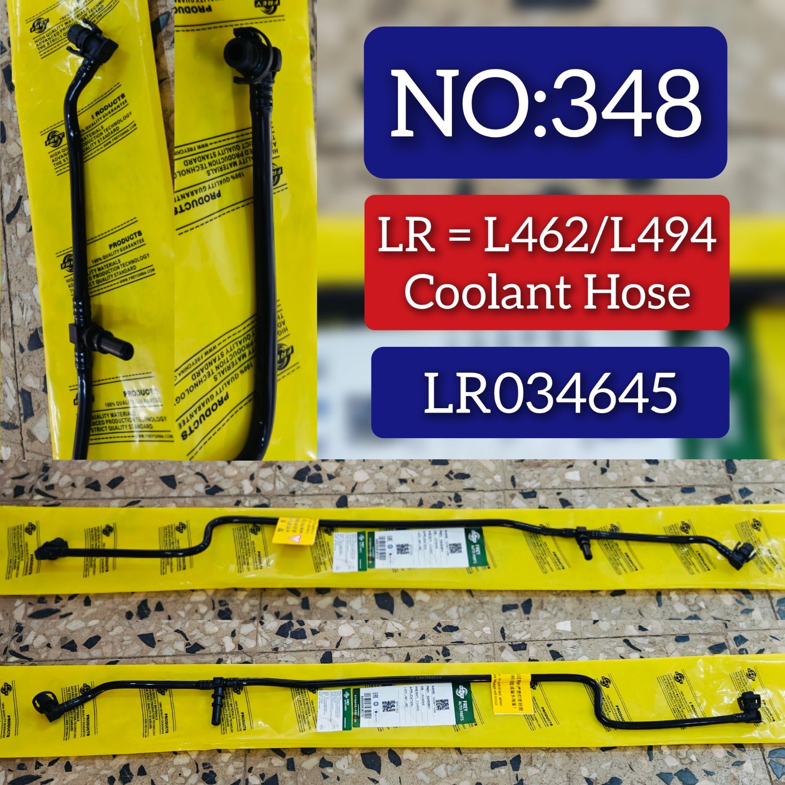 Coolant Hose Pipe LR034645 Compatible With Land Rover L462 / L494 Tag No.348