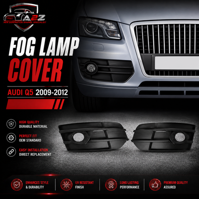 Fog Lamp Cover Compatible With AUDI Q5 2009-2012 Fog Lamp Cover Left 8R0807681G & Right 88R0807682G Tag-FC-94