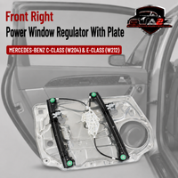 Front Right Power Window Regulator With Plate 2127201679 2047202579 A2127201679 Compatible with MERCEDES-BENZ C-CLASS (W204) & E-CLASS (W212)