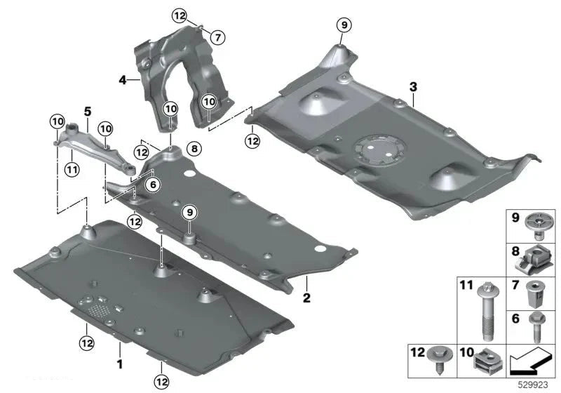 Gear Box Sheild 51759498260 Compatible With BMW G60/G70 Tag No.4