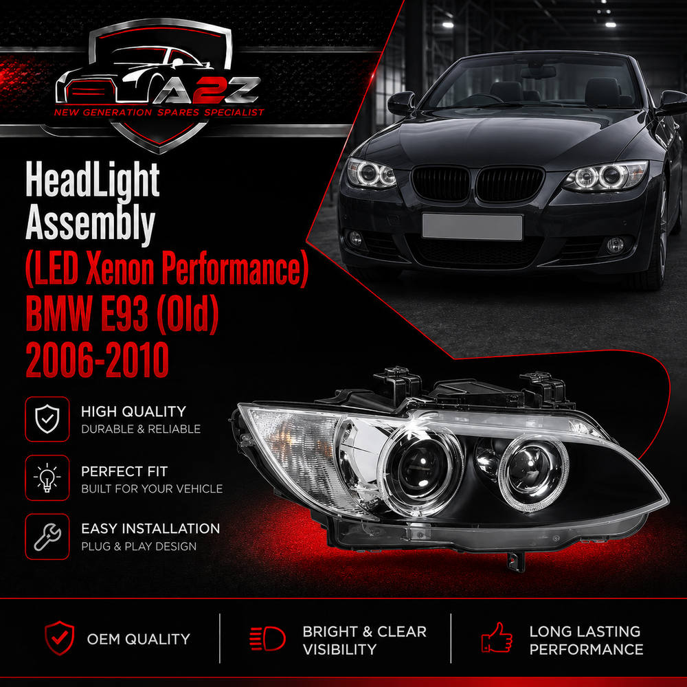 Complete Headlight Assembly (LED Xenon Performance) Left 63117182507 & Right 63117182508 Compatible With BMW E93 (Old) 2006-2010