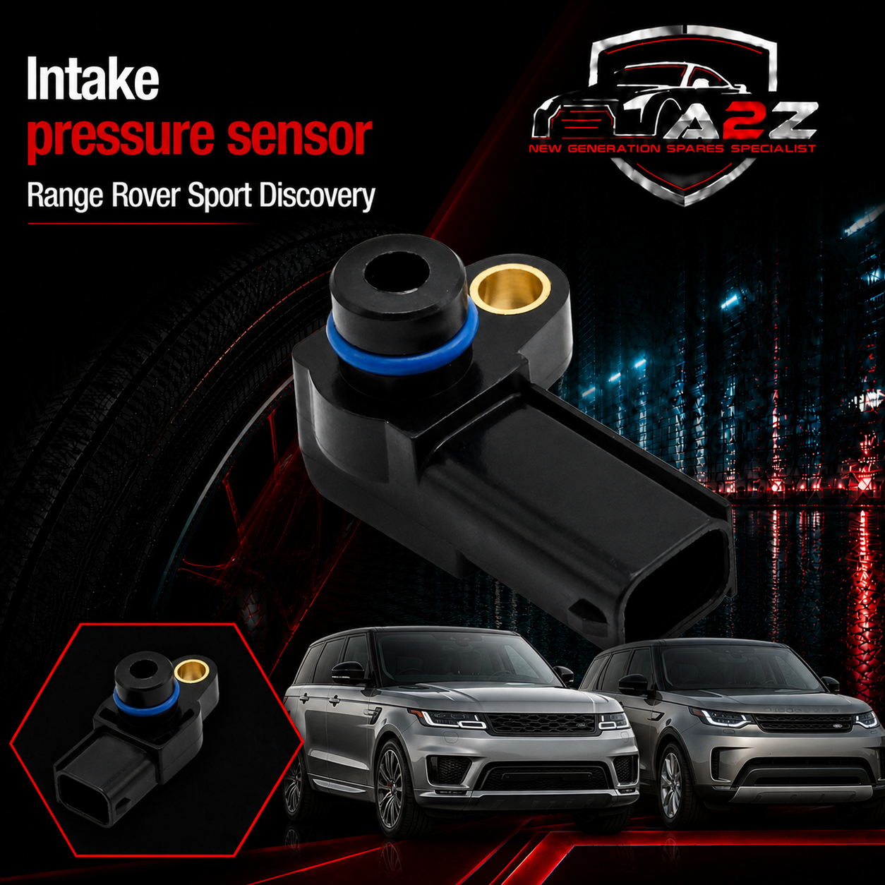 Intake Manifold Pressure Sensor LR019130 1316126 LR077148 Compatible With Range Rover Sport Discovery