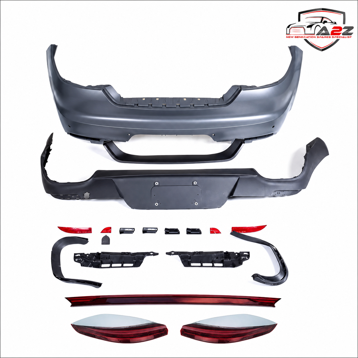 Rear Bumper Kit Compatible With Porsche Panamera 970 2009-2016 Upgrade To 2017 Turbo S Style (Shipping Cost Not Included In Price)