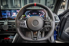BMW Steering Wheel Leather & Carbon Strip Compatible With BMW G20