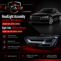 Headlight Headlamp Left Headlight Headlamp Left 4GD941005A & Right 4GD941006A (With Blaster) Compatible With AUDI Q5 (2013-2016)& Right 8RD941006B (Without Blaster) Compatible With AUDI A6 4G (2012-2015)