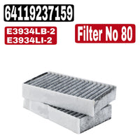 Air Filter  E3934LI-2 & 64119237159 & LA873/S Compatible With BMW X3 (F25)Tag 80