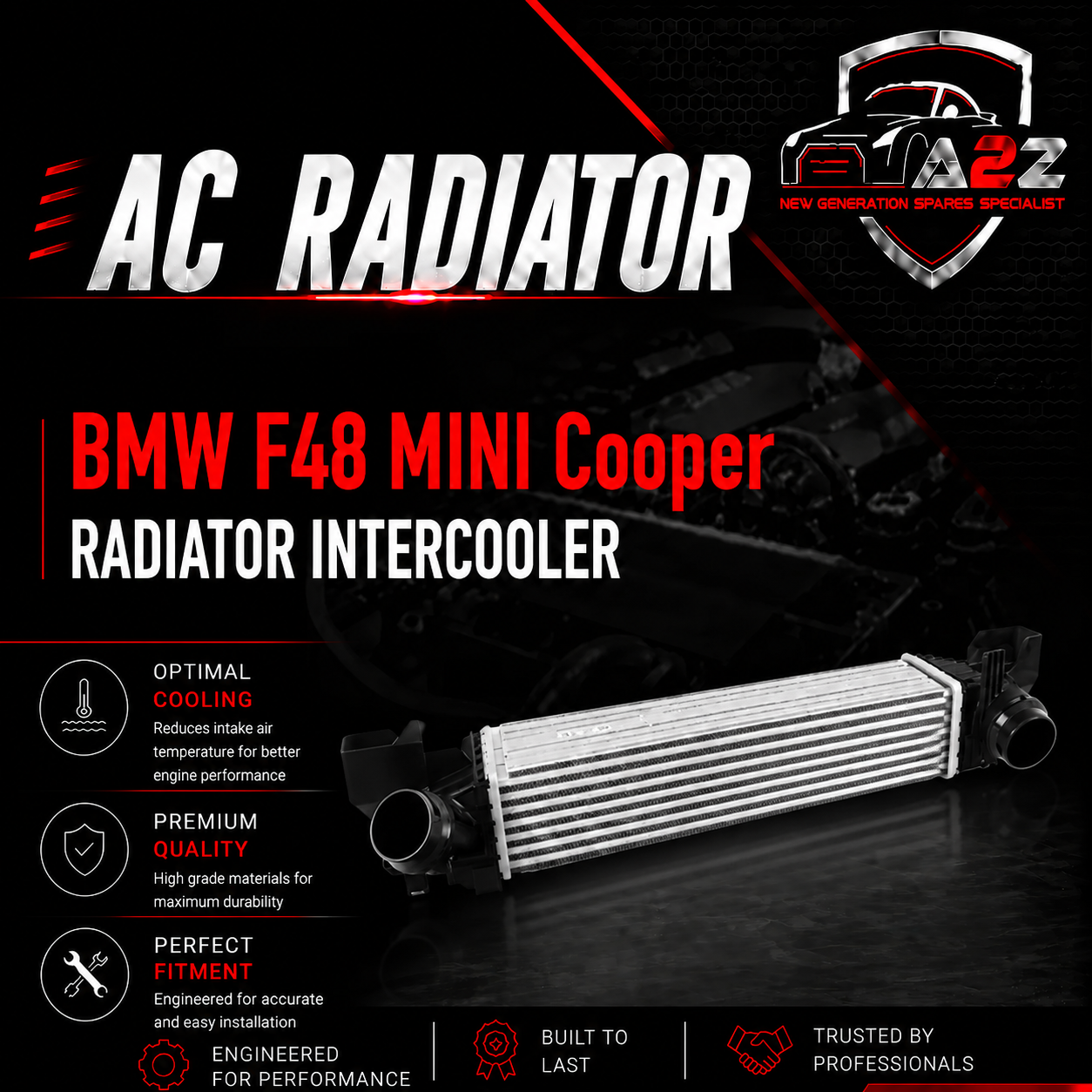 Radiator Intercooler 17517617597 Compatible With BMW F48 MINI Cooper