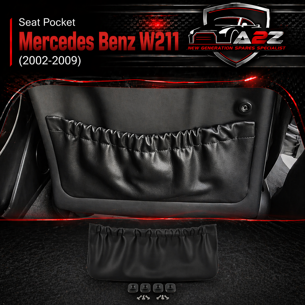 Beige Seat Storage Pocket Cover 2119106539 Compatible With Mercedes Benz  E CLASS W211 2002-2009