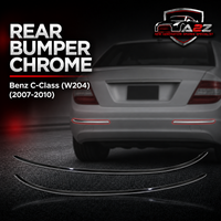 Rear Bumper Chrome Left 2048850921 & Right 2048851021 Compatible With Mercedes Benz C-Class (W204) (2007-2010) Tag No.282