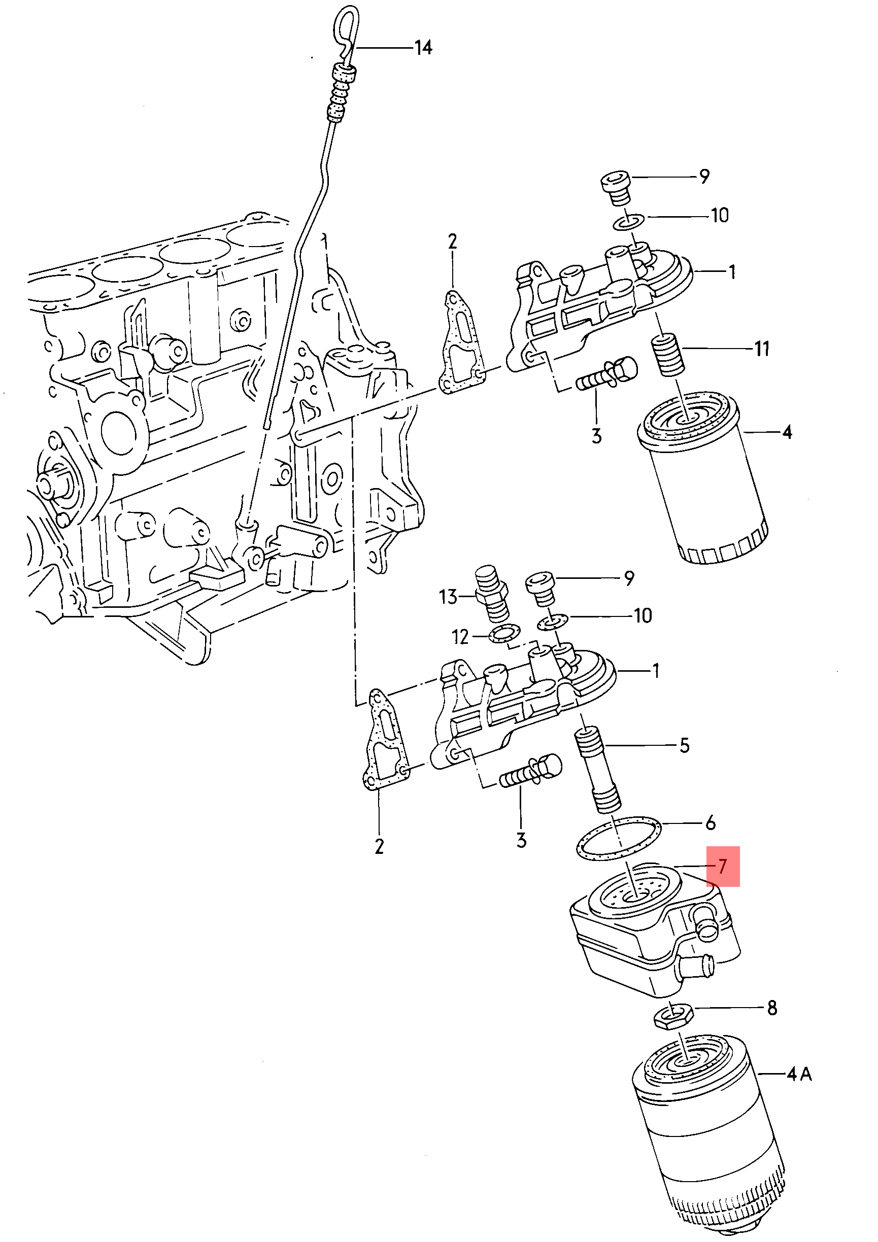 Oil Cooler 068117021B Compatible With SKODA OCTAVIA I (1U2) Tag-O-119