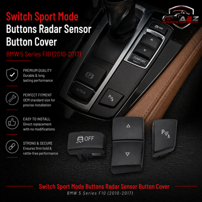 Switch Sport Mode Buttons Radar Sensor Button Cover 61319202952  Compatible with BMW  5 Series F10 & 6 Series F06 F12 & X3 F25