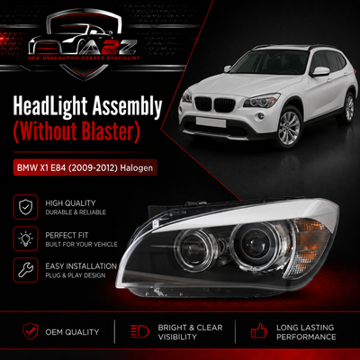 Headlight Headlamp Left 63112993491 & Right  63112993492  (Without Blaster) Compatible With BMW X1 E84  (2009-2012) Halogen