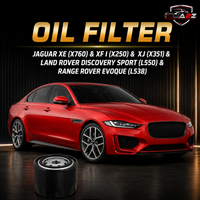 Oil Filter E319W & 1S7G-6714-DA  & OC1063 1007705 1007706 1070521 1218846 1S7G-6714-CA Compatible With  JAGUAR XE (X760) & XF I (X250) &  XJ (X351) & LAND ROVER DISCOVERY SPORT (L550)  &  RANGE ROVER EVOQUE (L538) Tag : 154
