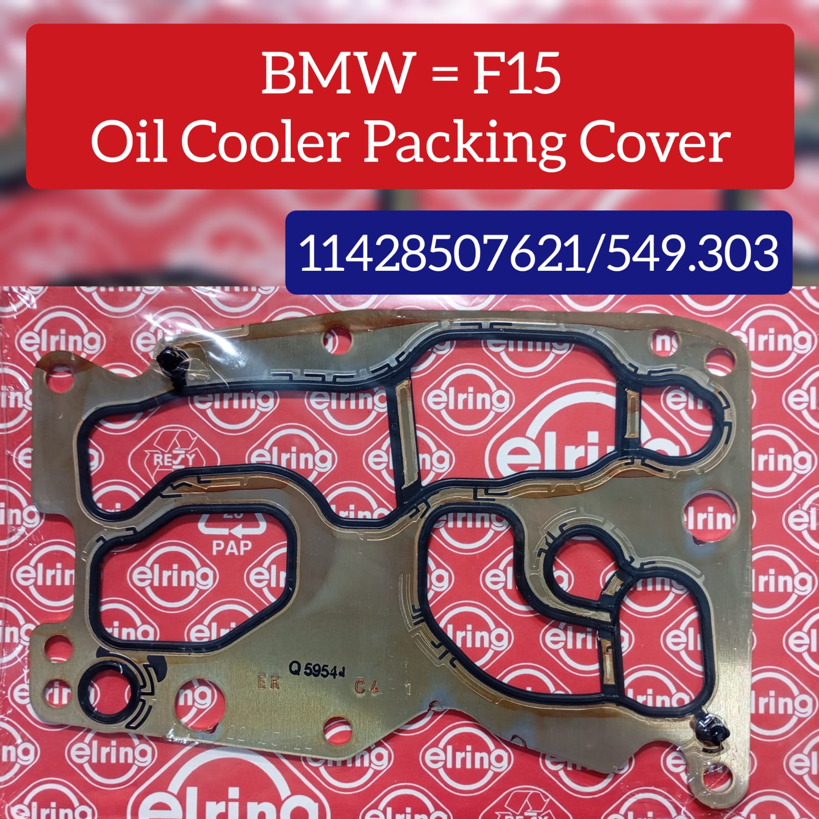 OIL COOLER PACKING 549.303 11428507621 Compatible With BMW 5-SERIES (F10) X5 (F15, F85)