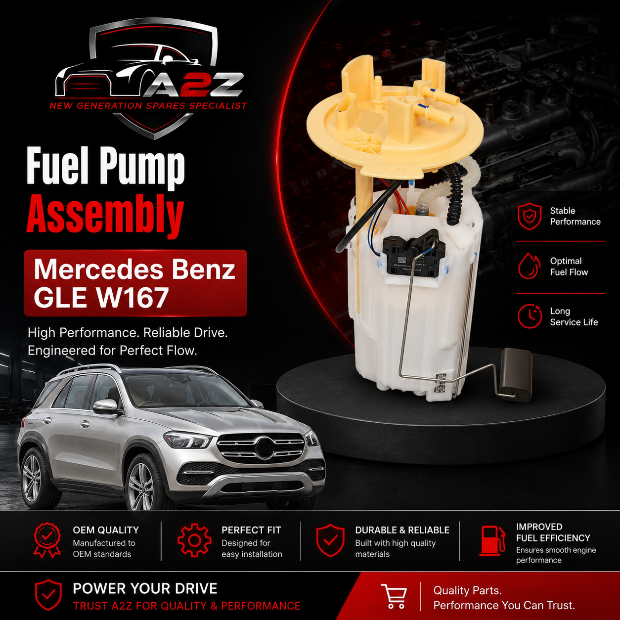 Fuel Pump Assembly A1674700594 Compatible With Mercedes Benz GLE W167