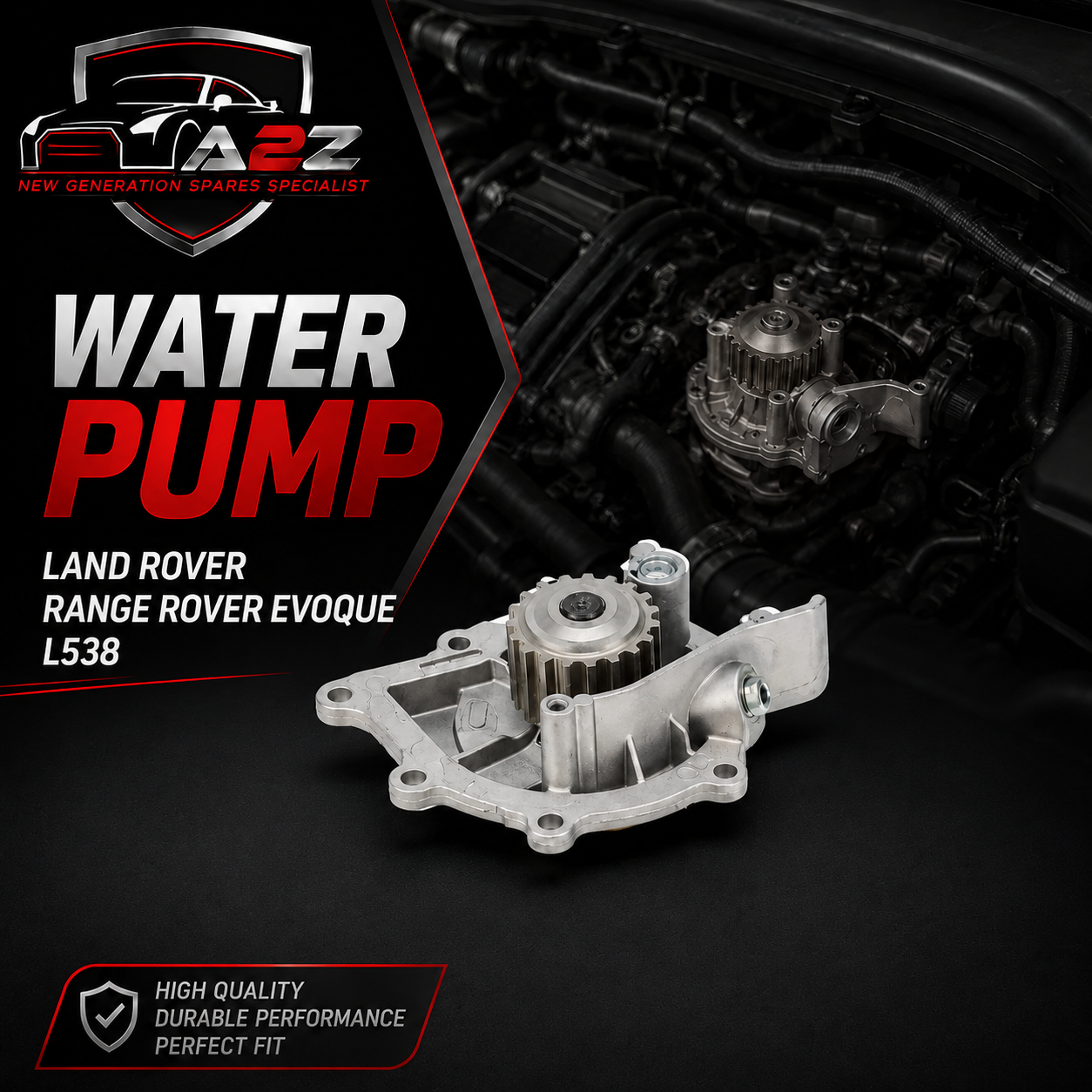 Water Pump WP6100 LR009392 Compatible With LAND ROVER RANGE ROVER EVOQUE (L538) (CONTINENTAL)