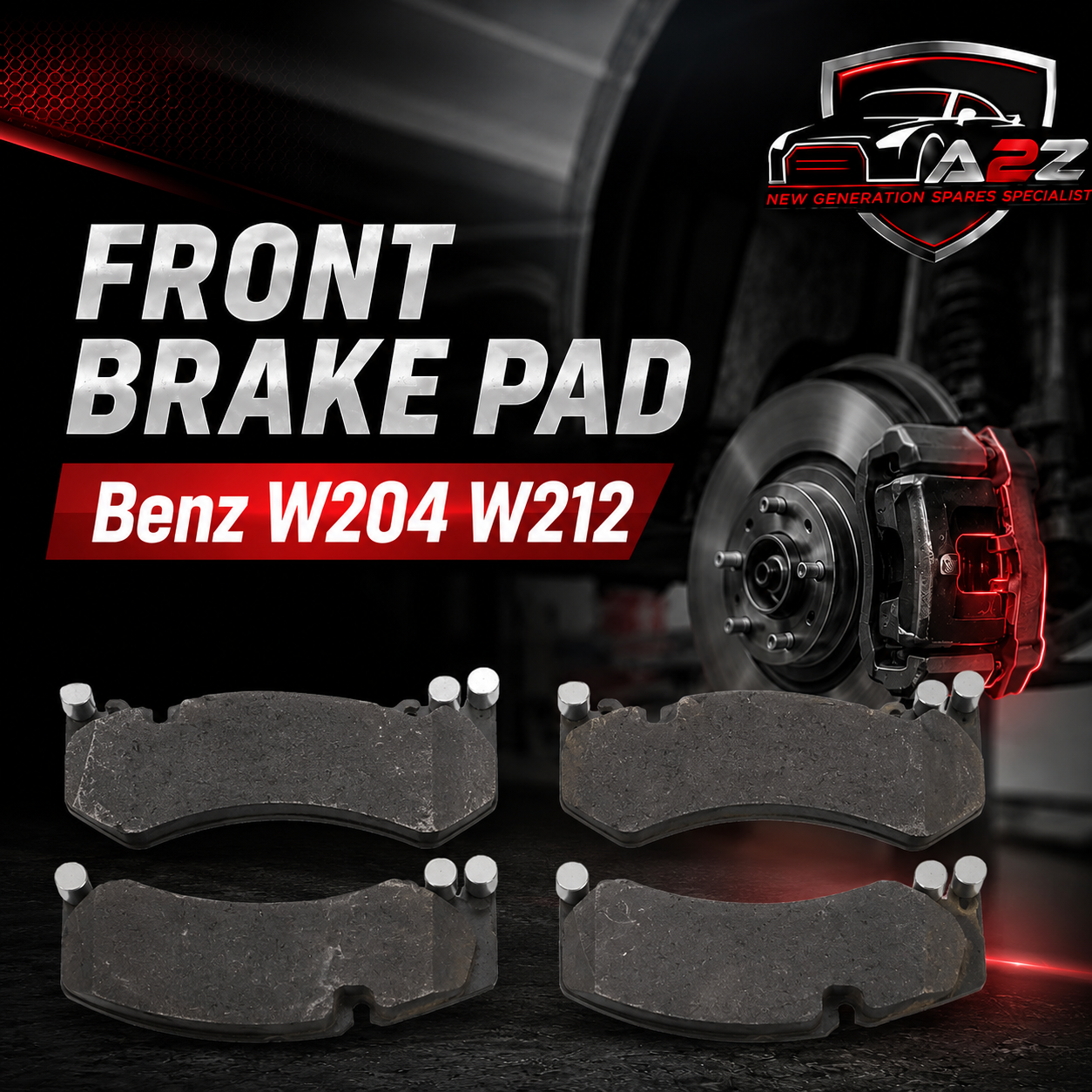 Front Brake Pad Set 0054206620 Compatible With Benz W204 W212