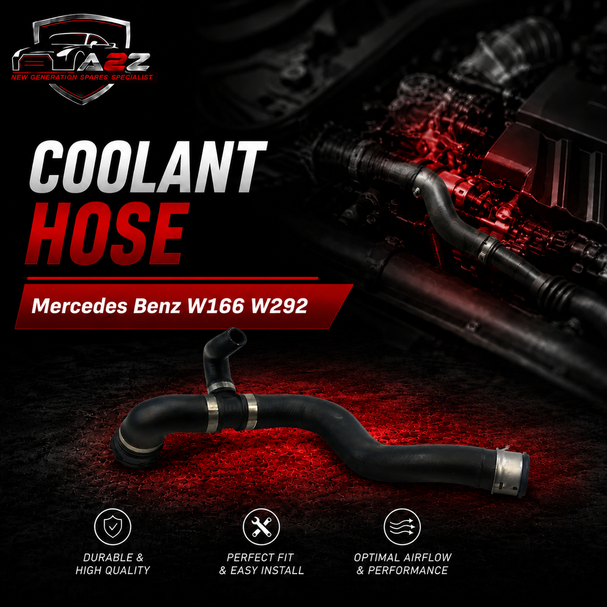 Coolant Hose 1665008675 Compatible With Mercedes Benz W166 W292