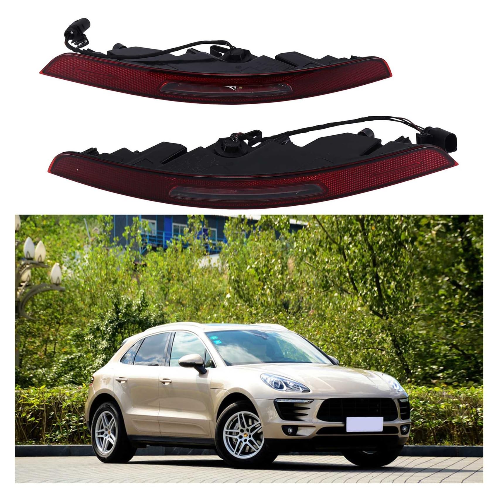 Rear Bumper Light Left 95B945725J & Right 95B945726J Compatible With Porsche Macan (2014-2018) Tag No.174