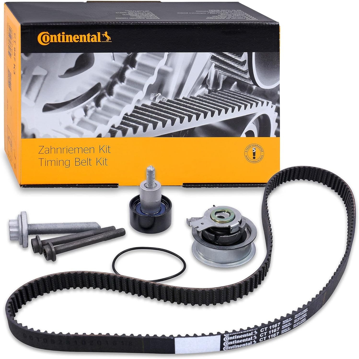 Timing Belt Kit CT1167K1 04E198119 Compatible With VW BEETLE (5C1, 5C2) | FUSCA | BJALLA, GOLF VII Van (5G1), POLO V (6R1, 6C1) (CONTINENTAL)