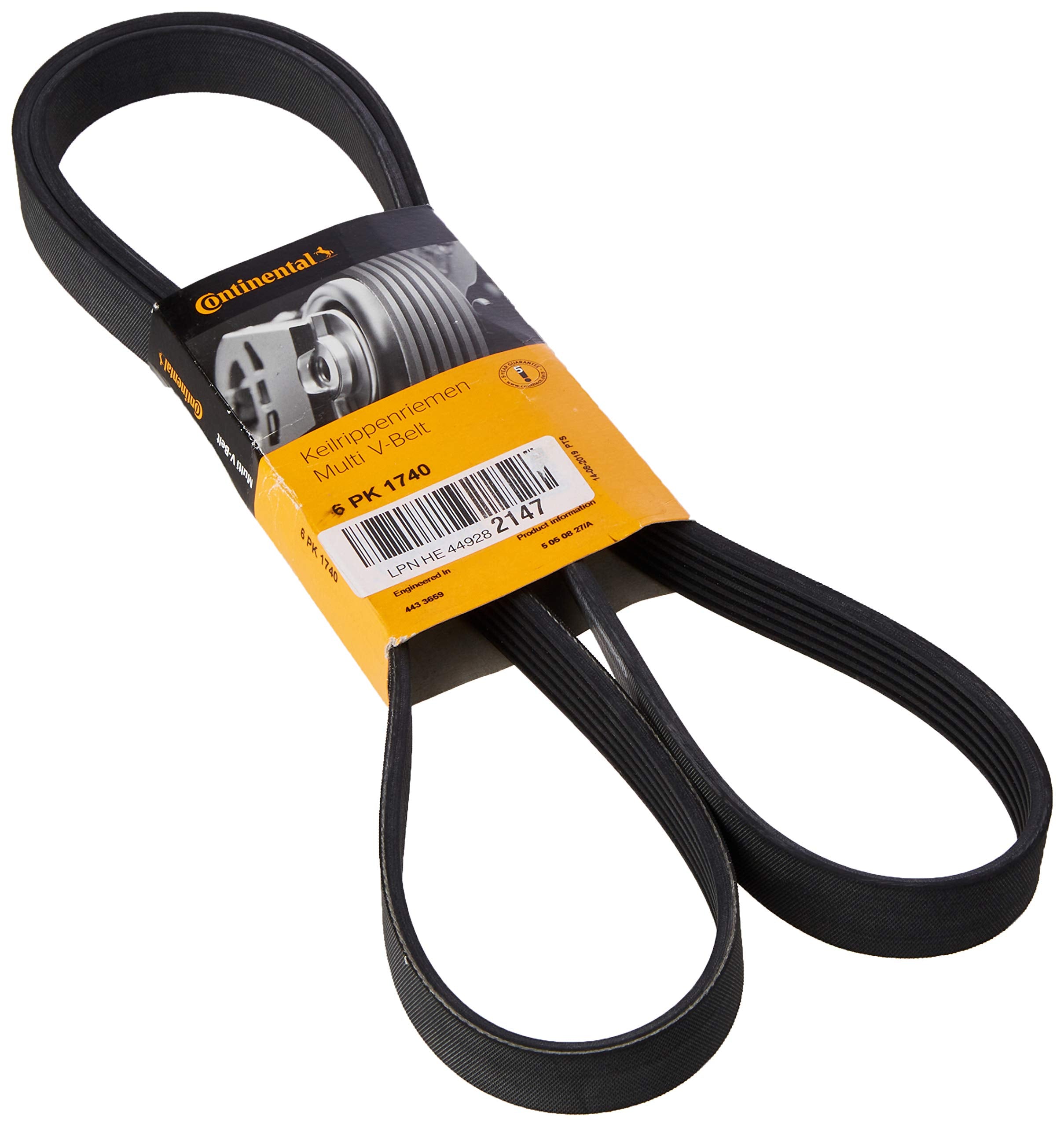 Multi Rib Belt 6PK1740 6Q0260849A Compatible With SKODA FABIA II (542) (CONTINENTAL)