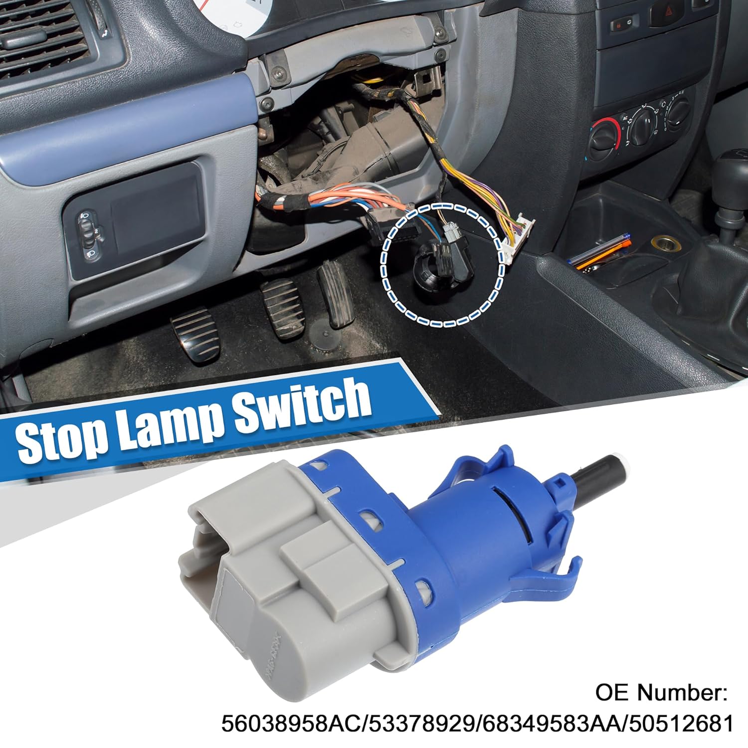 Brake Pedal Stop Switch C2P14525 Compatible With JAGUAR & XF I (X250) & XJ (X351) & XK II Convertible (X150) & XK II Coupe (X150)