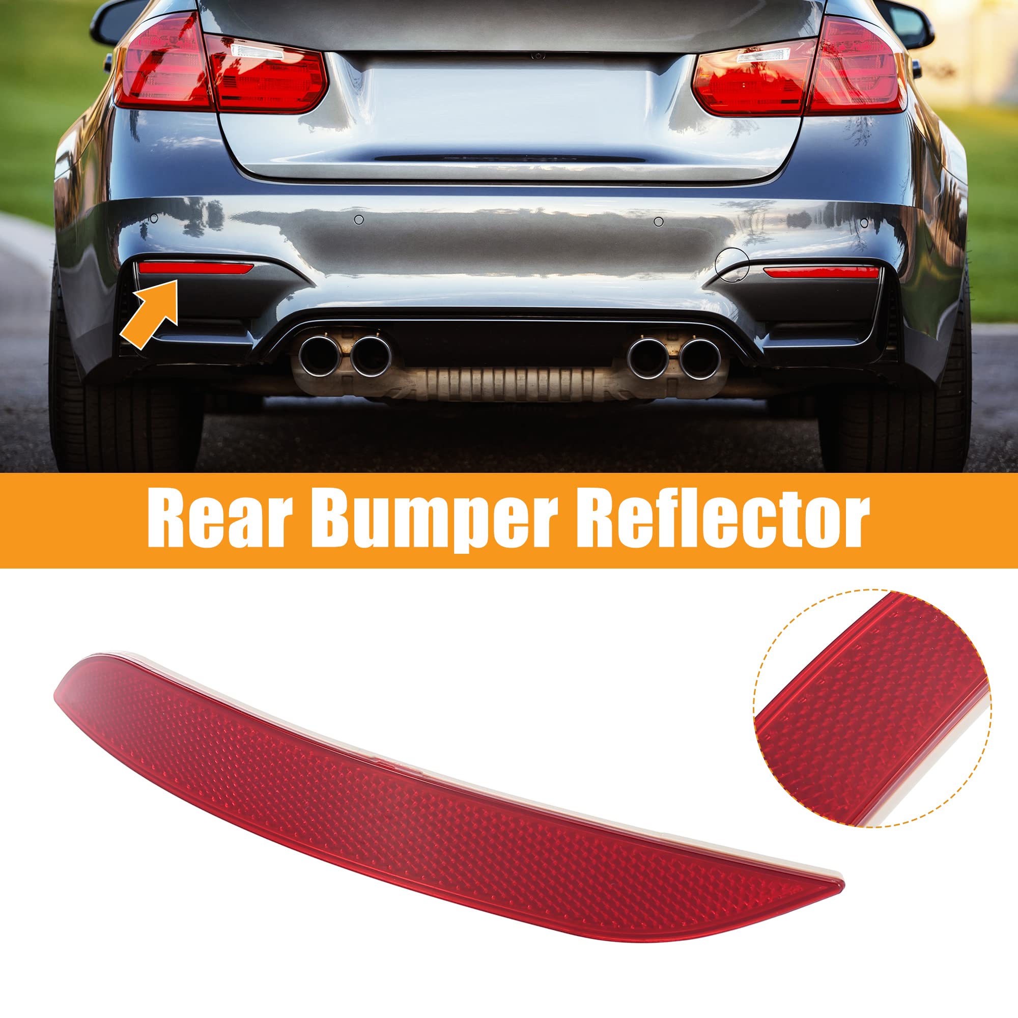 Rear Bumper Reflector Compatible With BMW X1 E84 2013-2014 Rear Bumper Reflector Left 63147314883 & Right 63147314884 Tag-RB-55